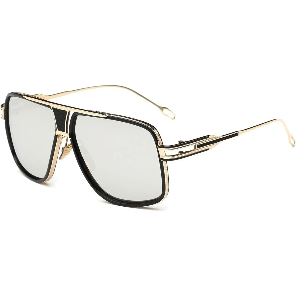 Aviator Sunglasses Square Frame‎ Women Silver Lens Fashion Shades Lentes Gafas
